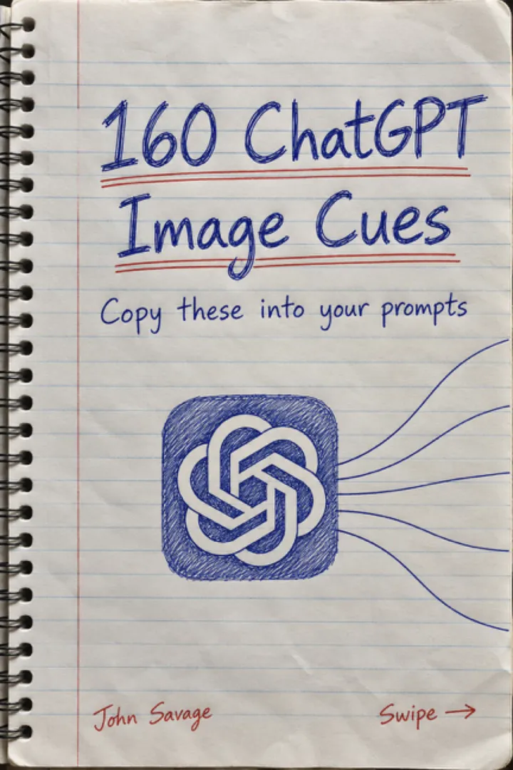 First page of the guide: 160 ChatGPT Image Cues for Better Pictures