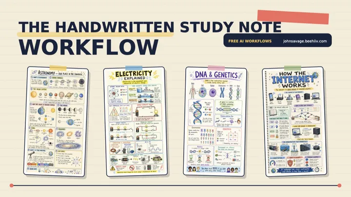 First page of the guide: Handwritten Study Note Workflow