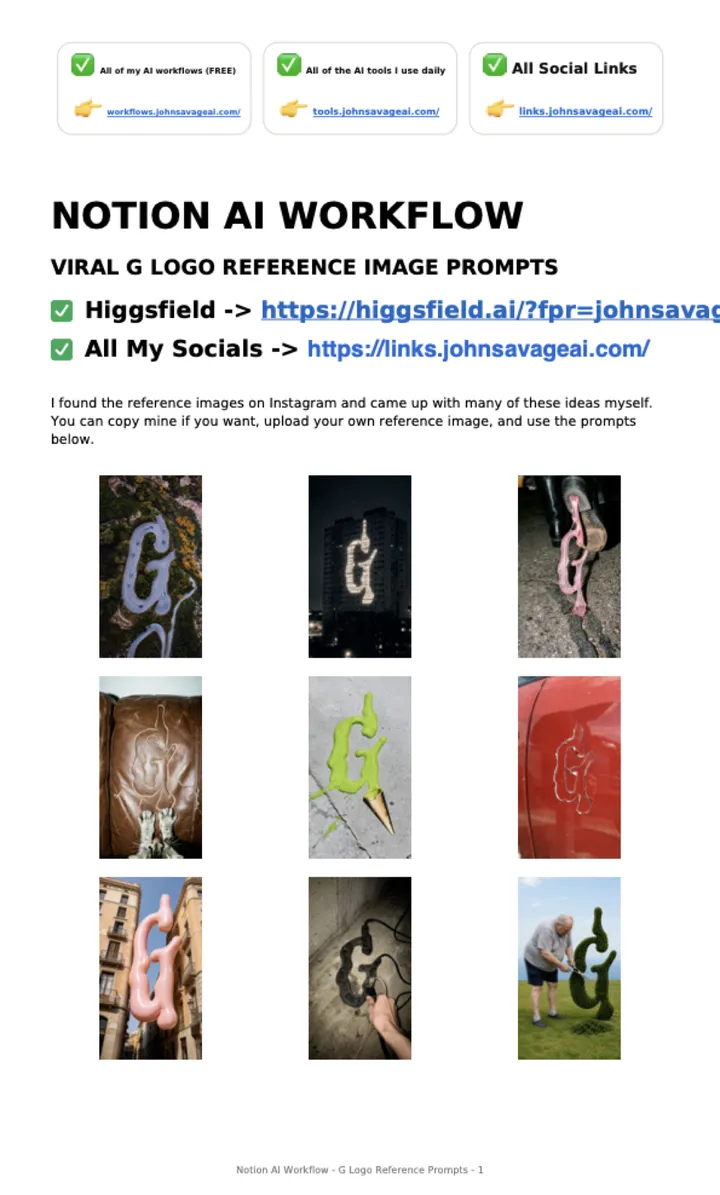 First page of the guide: Viral Logo Letter Video Prompts