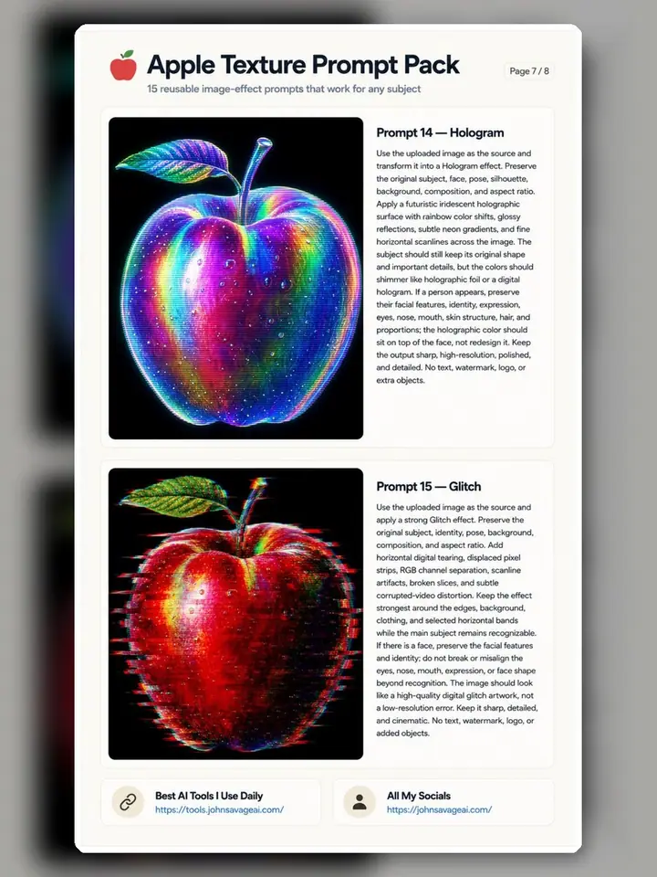 Apple Texture Prompt Pack