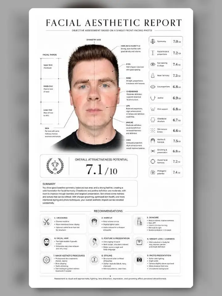 Facial Rating ChatGPT Workflow